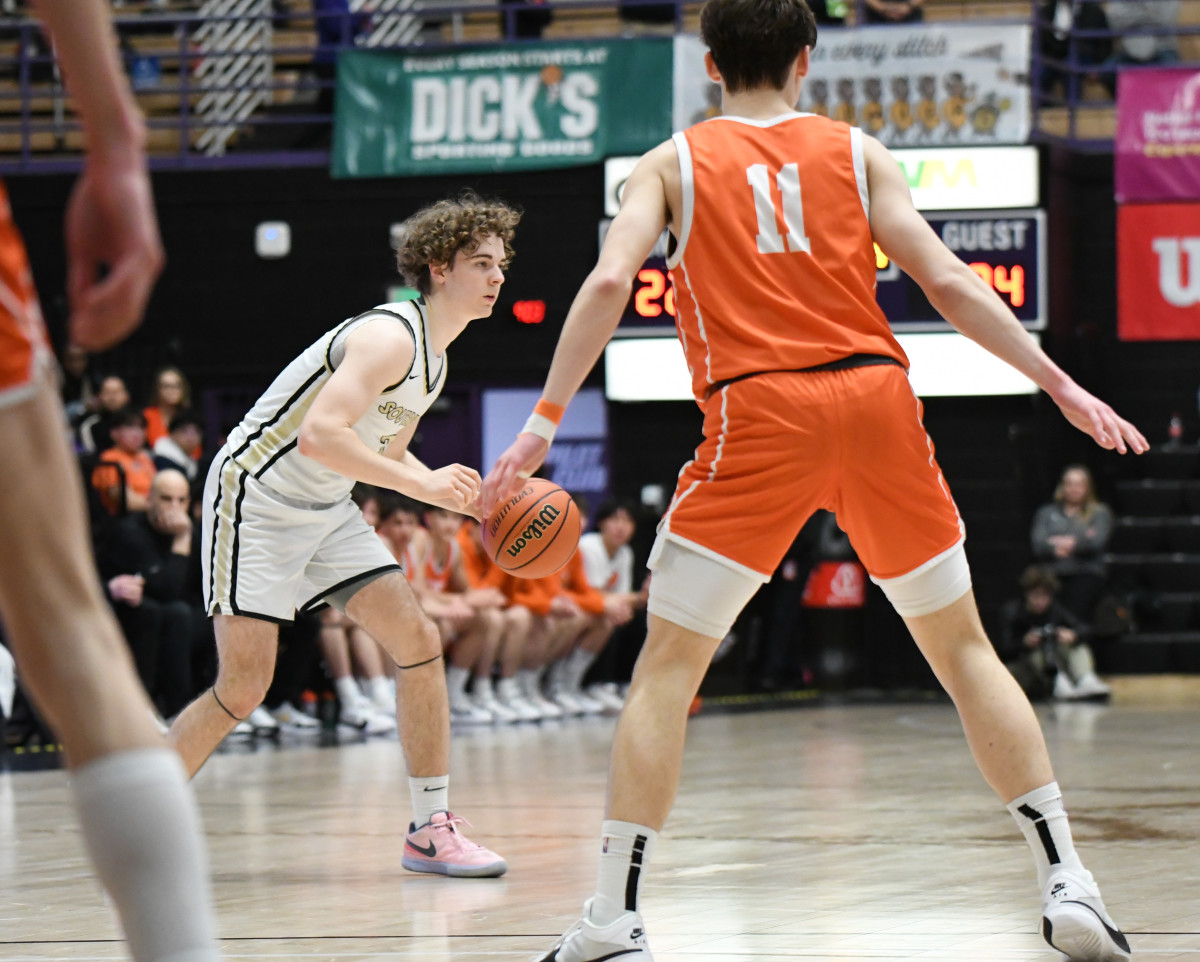 Beaverton Southridge 6A Oregon boys basketball quarterfinal 2024 Taylor Balkom 17